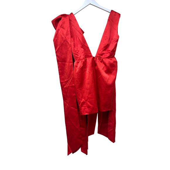 NEW Atoir REVOLVE Red Mini Dress Size 8 Camilla Photoshoot Bows Unique Birthday - Picture 2 of 11